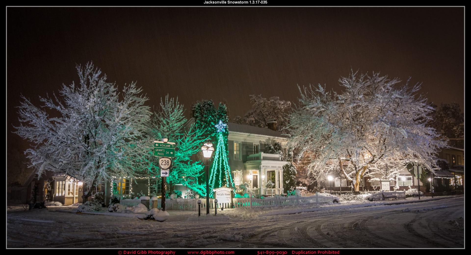 Jacksonville Snow Storm at Night