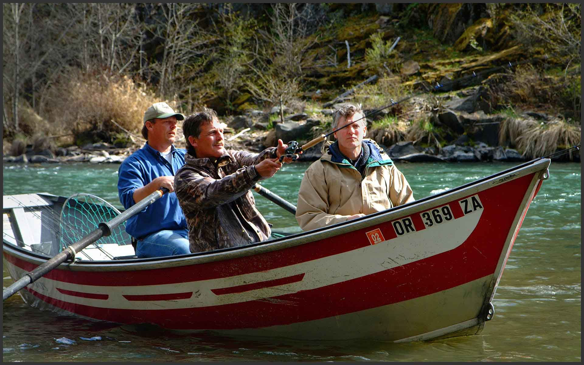 Rogue River Fishing in a Flat Bottom Boat